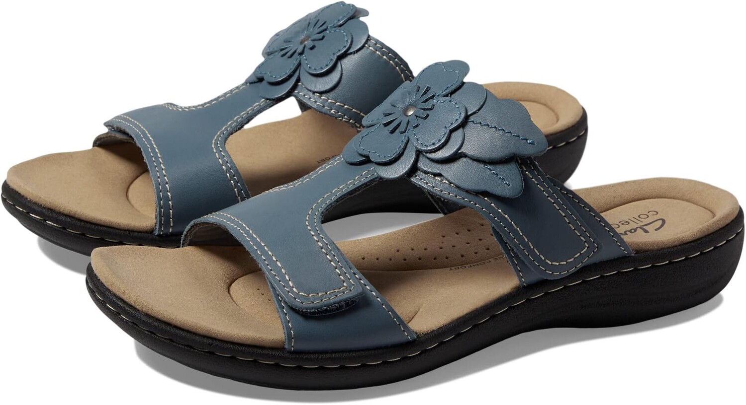 

Сандалии на плоской подошве Laurieann Madi Clarks, цвет Blue Grey Leather