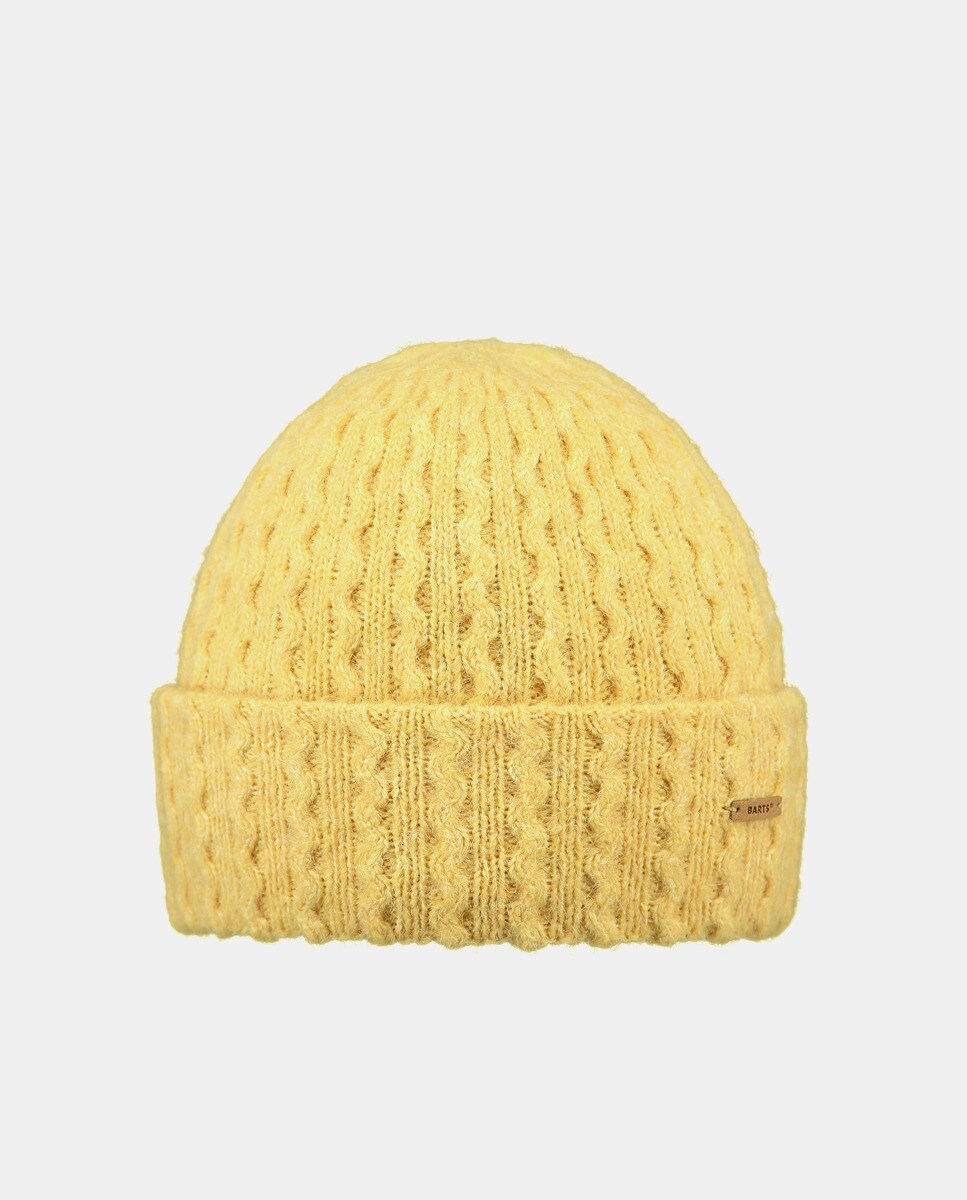Желтая вязаная шапка Barts, желтый