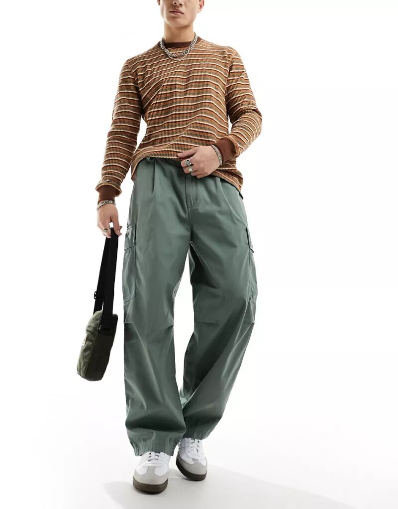 Зеленые брюки карго Carhartt WIP Cole