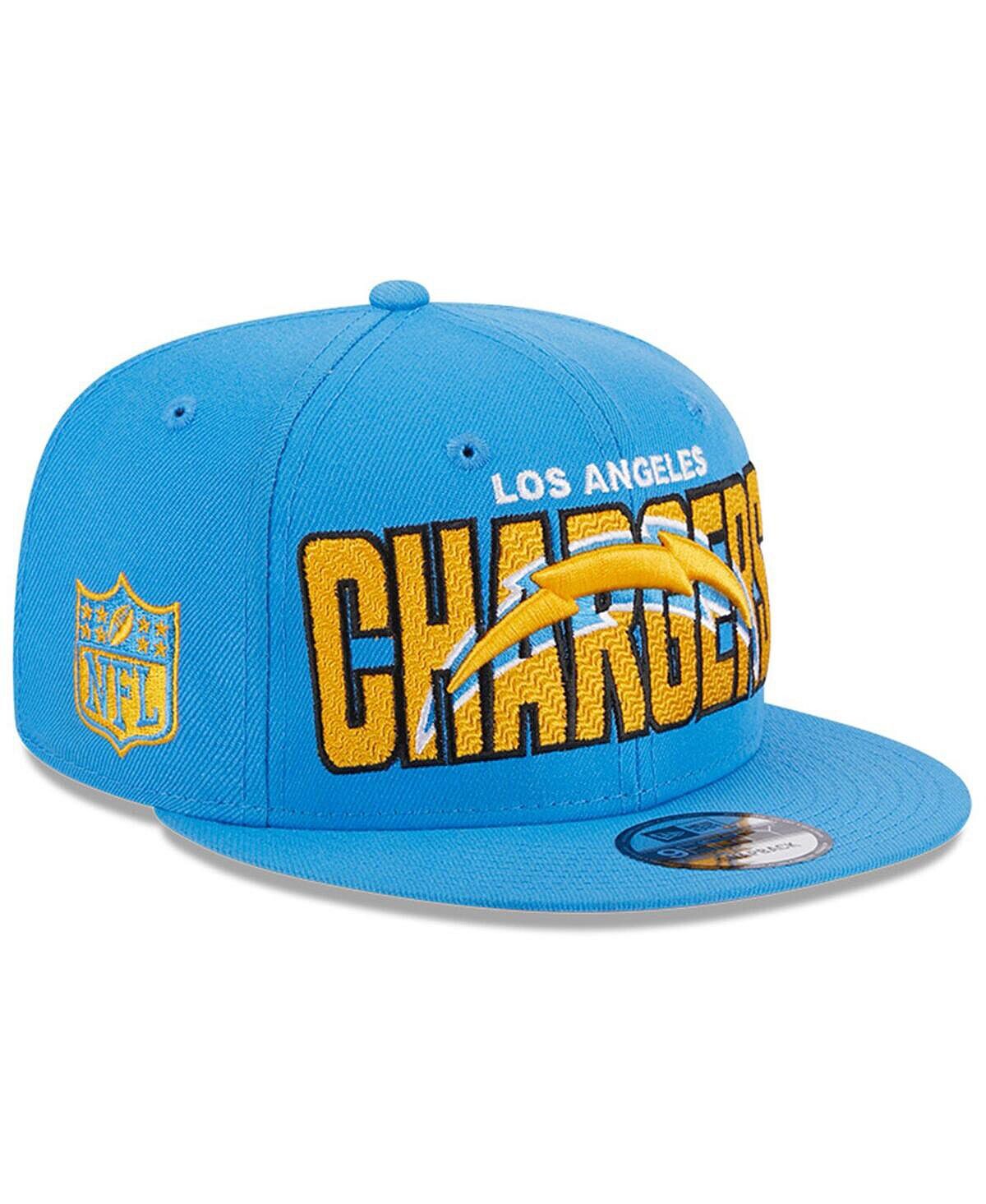 

Мужская пудрово-синяя регулируемая кепка Snapback Los Angeles Chargers 2023 NFL Draft 9FIFTY Snapback New Era