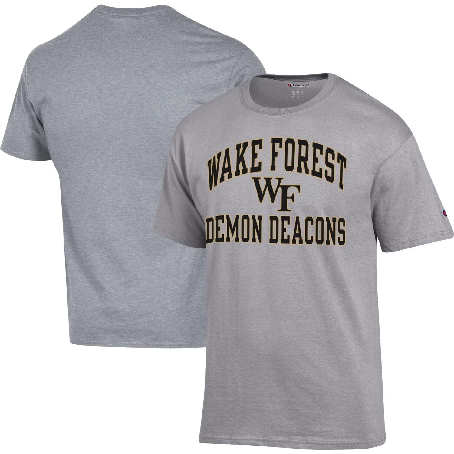 

Мужская футболка Champion Heather Grey Wake Forest Demon Deacons High Motor