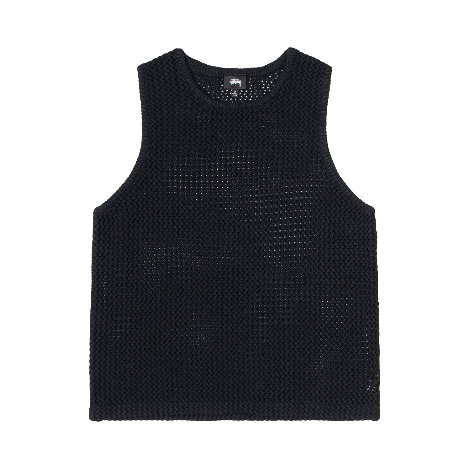 

Майка из тяжелой сетки Stussy ODyed, цвет Solid Black