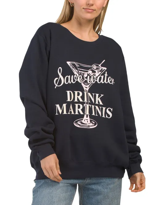

Толстовка с длинными рукавами Save Water Drink Martinis Pacific & Co, синий