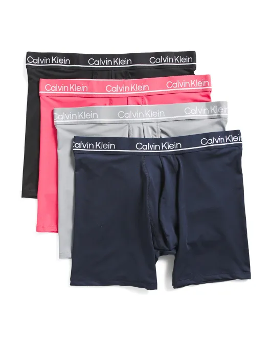 

Трусы-боксеры из микрофибры Plus, 4 шт Calvin Klein, черный