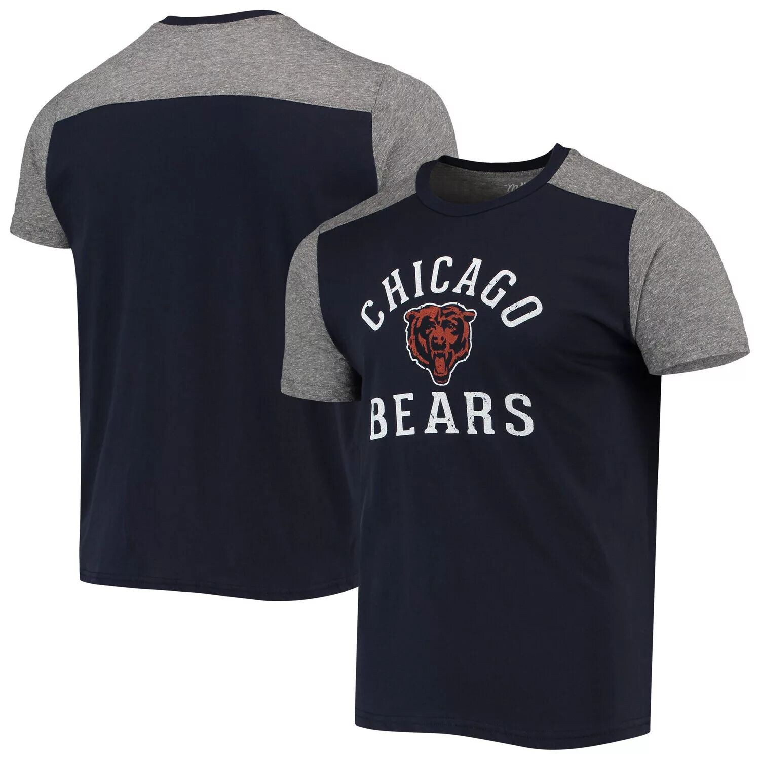 

Мужская темно-синяя/серая футболка Majestic Threads Chicago Bears Field Goal Slub