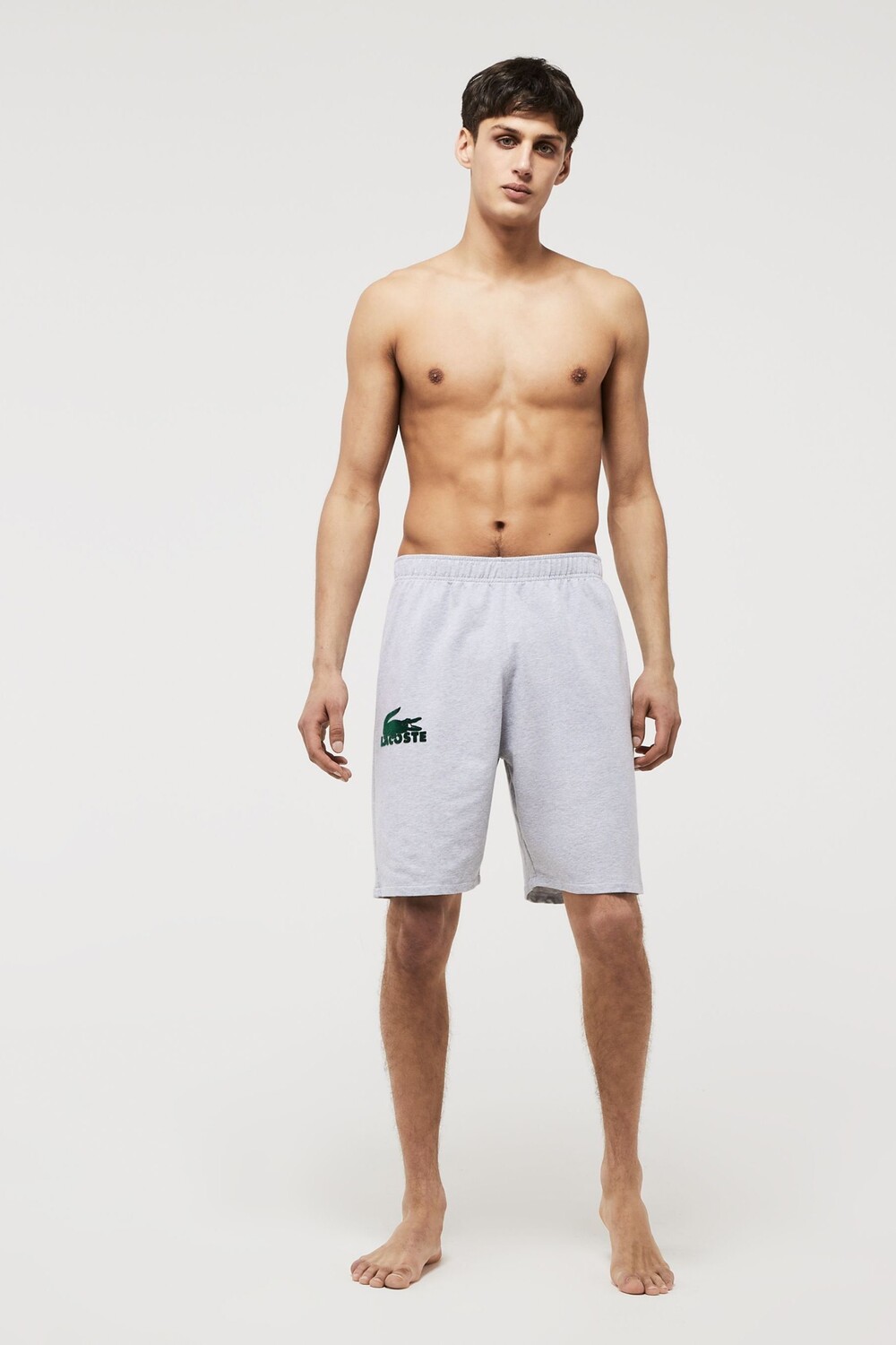 

Серые шорты для отдыха из флисового трикотажа Lacoste, серый