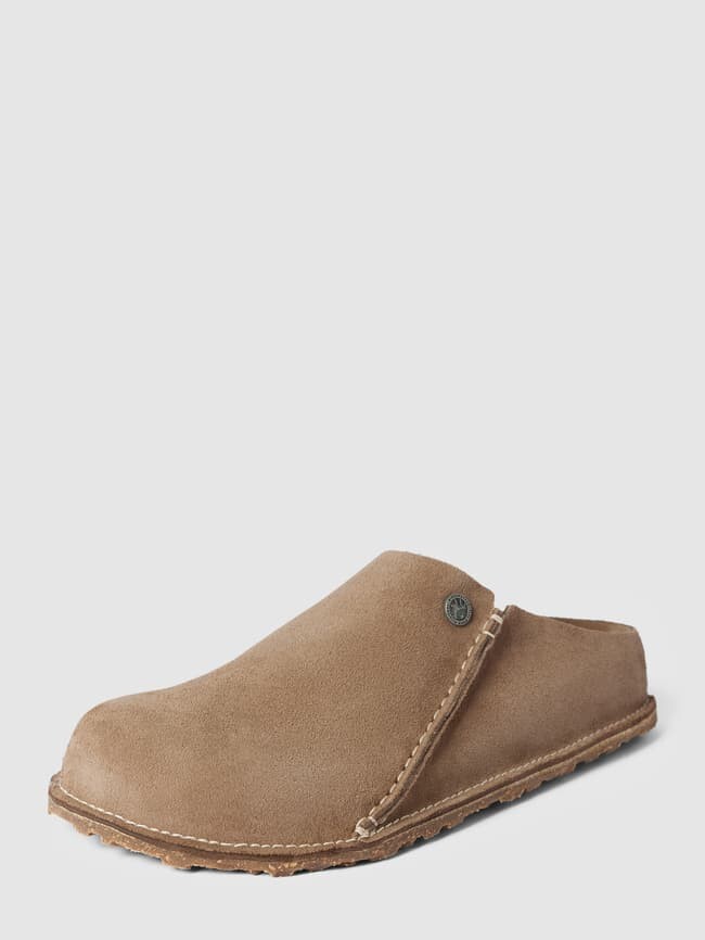 

Тапочки из натуральной замши модель "Церматт" Birkenstock, экрю