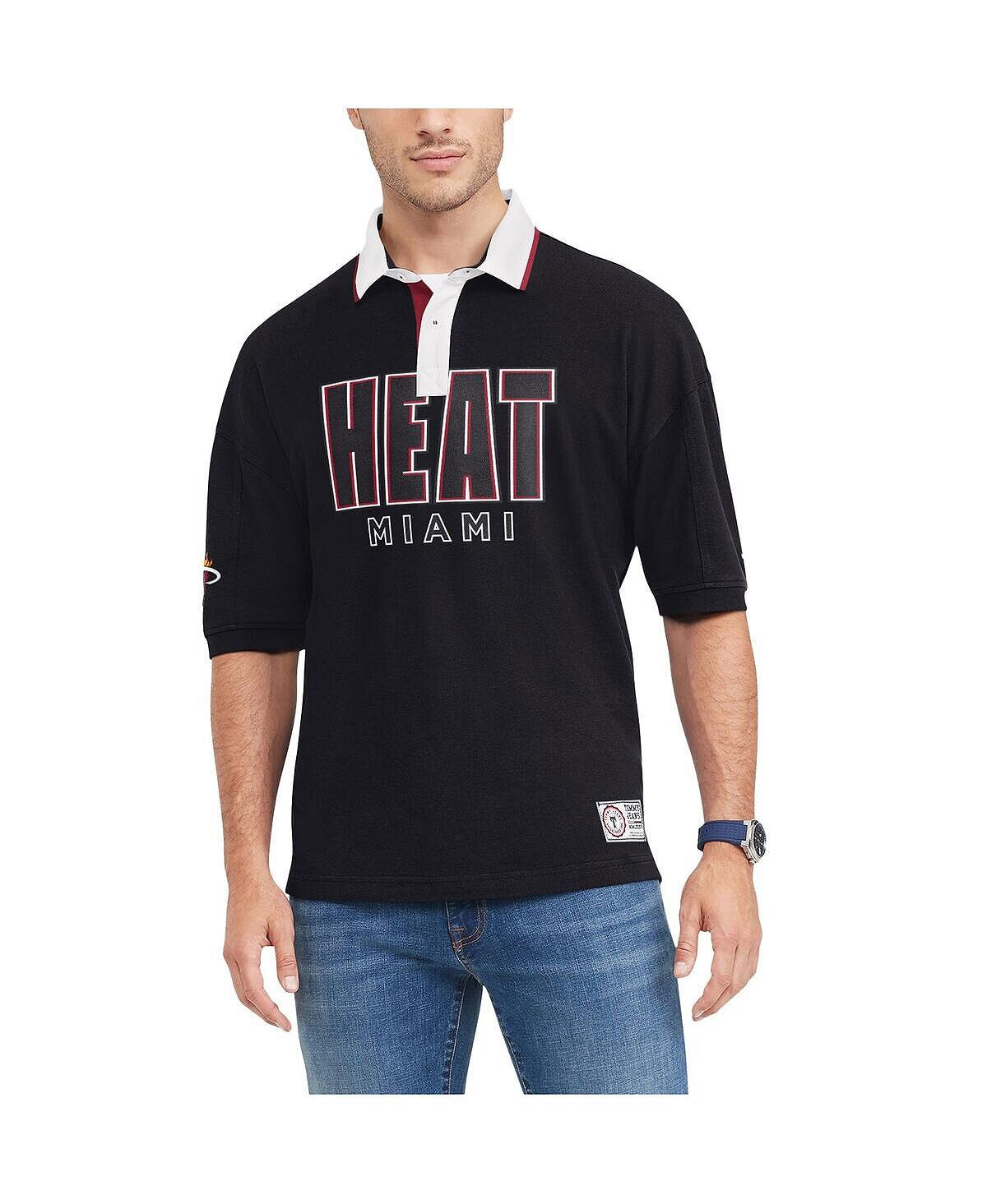 

Мужская черная рубашка поло Miami Heat Stanley Pique Tommy Jeans