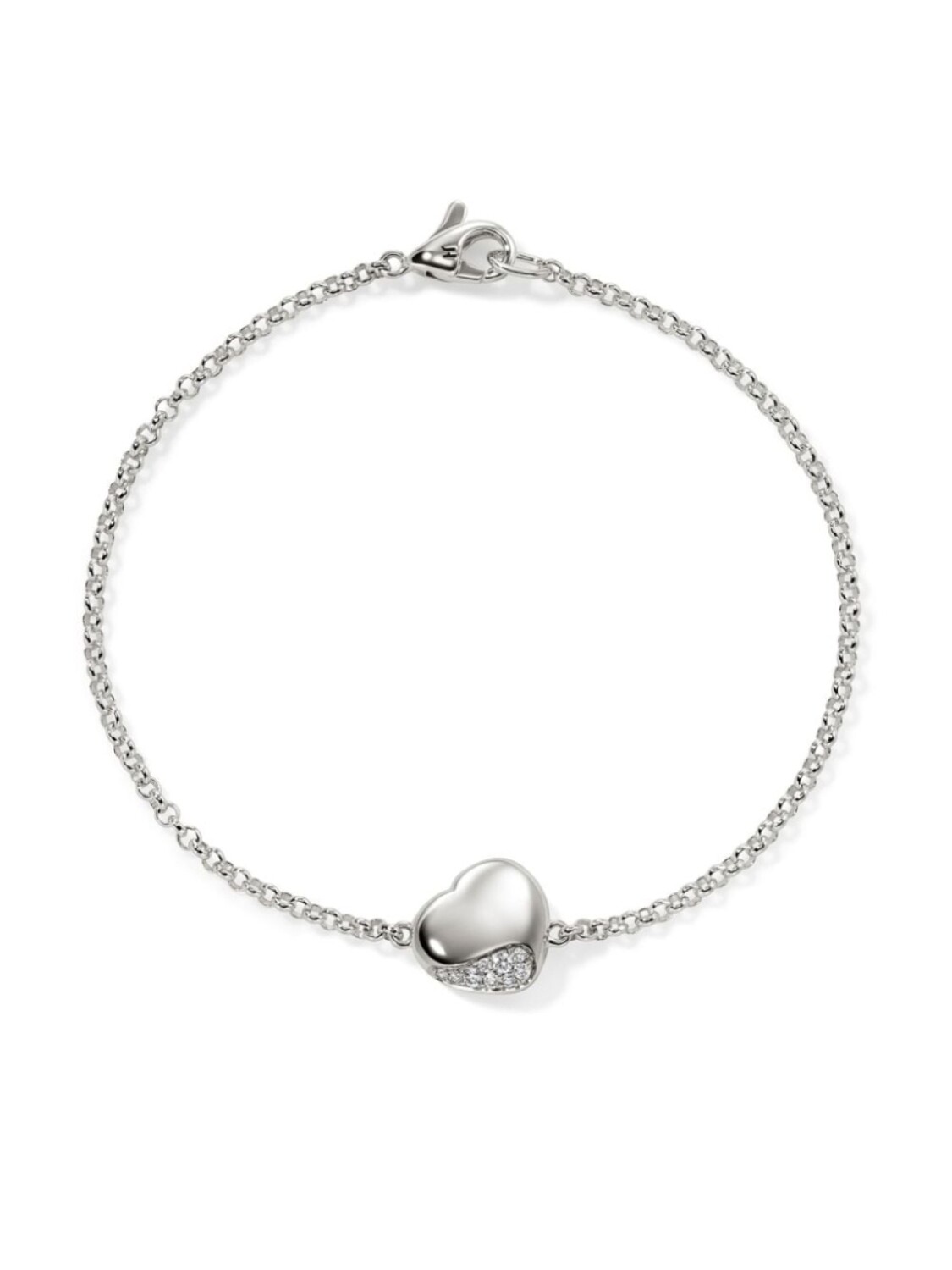 

Серебряный браслет Pebble Heart John Hardy