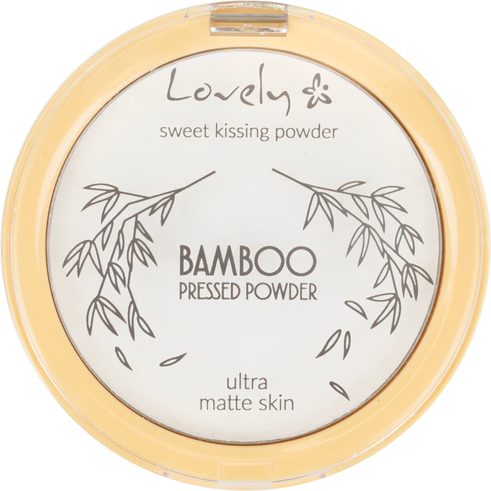 Пудра для лица Bamboo Pressed Powder Polvos Matificantes Lovely Makeup, Bambú фото