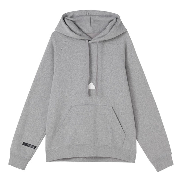 цена Толстовка Men's adidas Solid Color Logo Hooded Loose Long Sleeves Gray, серый