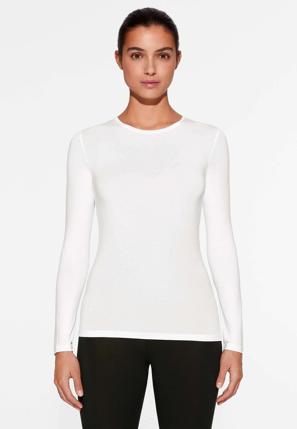

Топ с длинными рукавами SOFT TOUCH OYSHO, цвет white