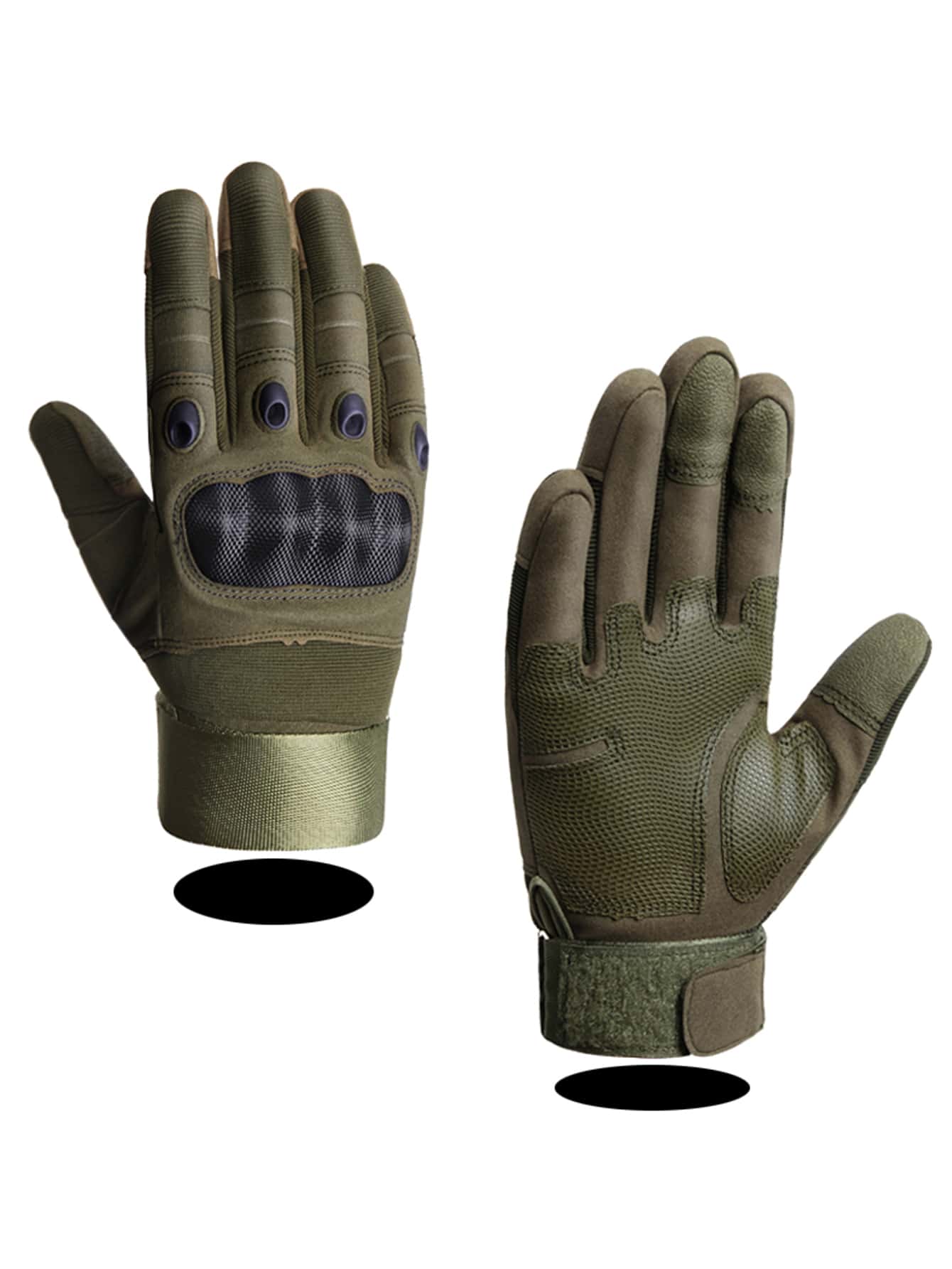 1 пара спортивных тренировочных перчаток с полным пальцем для боевых тренировок на мотоциклах, зеленый
