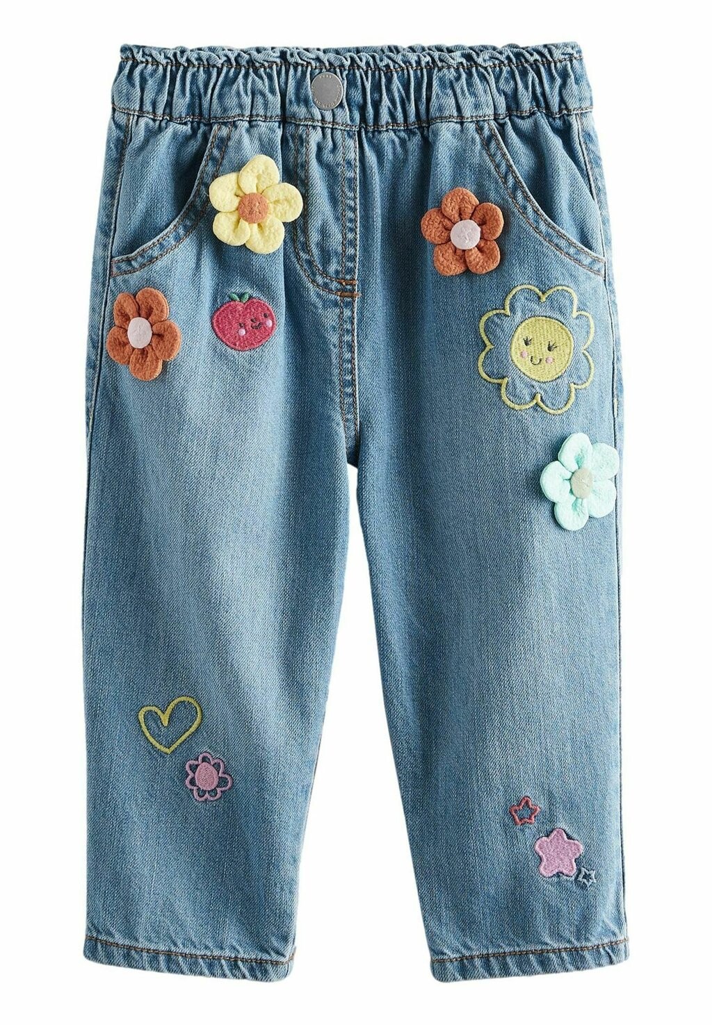 

Джинсы прямого кроя 3D FLOWER SLOUCHY Next, цвет mid blue denim