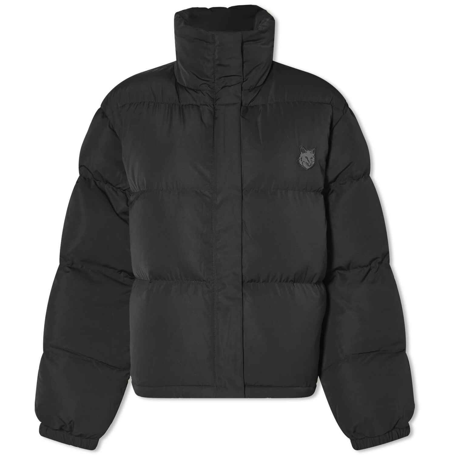 

Куртка Maison Kitsune Tonal Fox Head Crop Puffer, черный