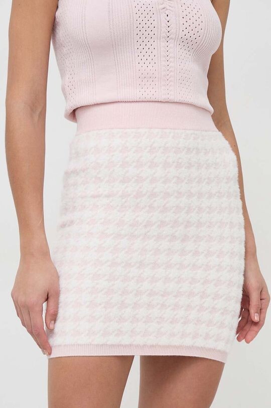 

Юбка из смесовой шерсти Guess, розовый