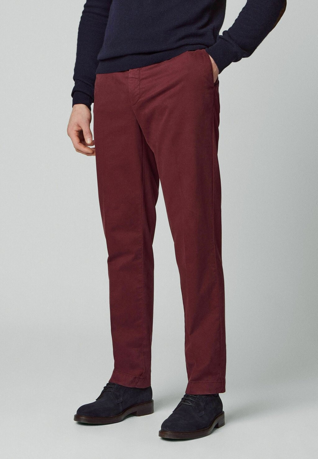 

Брюки Sanderson Hackett London, цвет maroon red