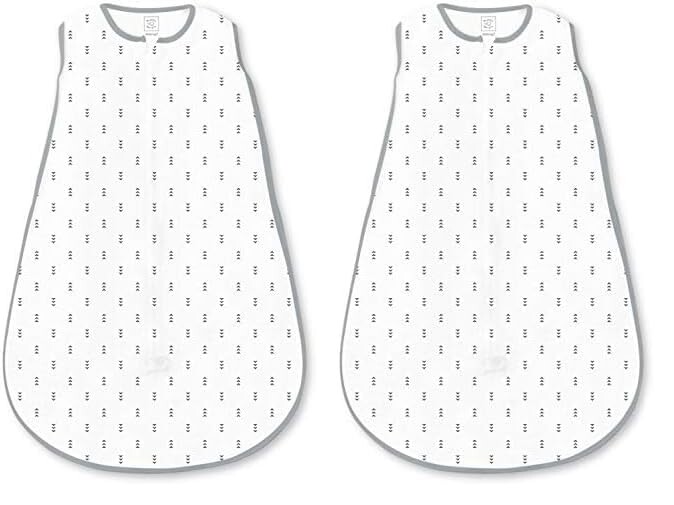 

Хлопковый вязаный спальный мешок Swaddle Designs, носимое одеяло без рукавов с двусторонней молнией, черные маленькие стрелки, средний размер, 6–12 месяцев (2 шт. в упаковке) SwaddleDesigns, Tiny Arrows