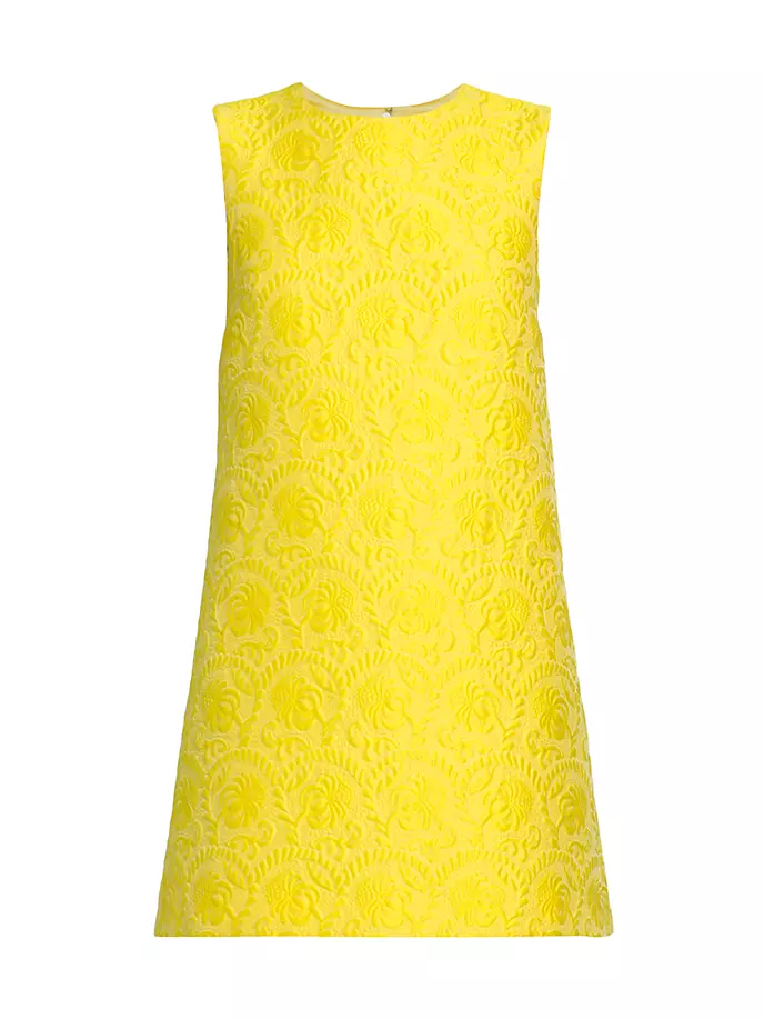 

Платье прямого кроя с цветочной вышивкой Dolce&Gabbana, цвет giallo