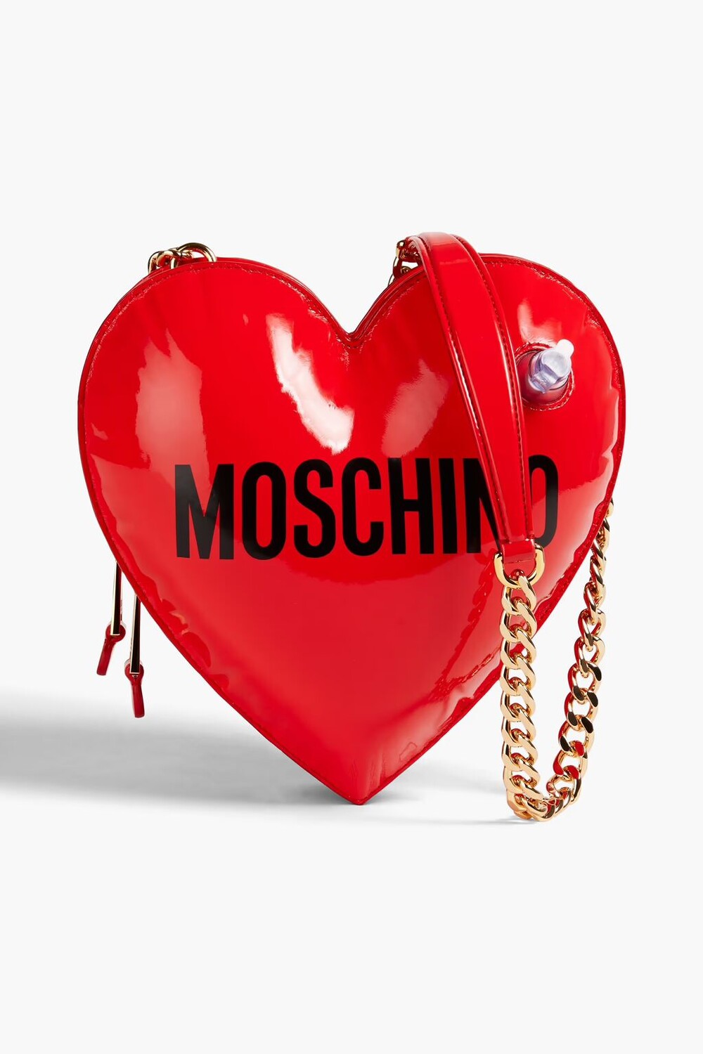 

Сумка на плечо из искусственной лакированной кожи с логотипом Moschino, цвет Tomato red