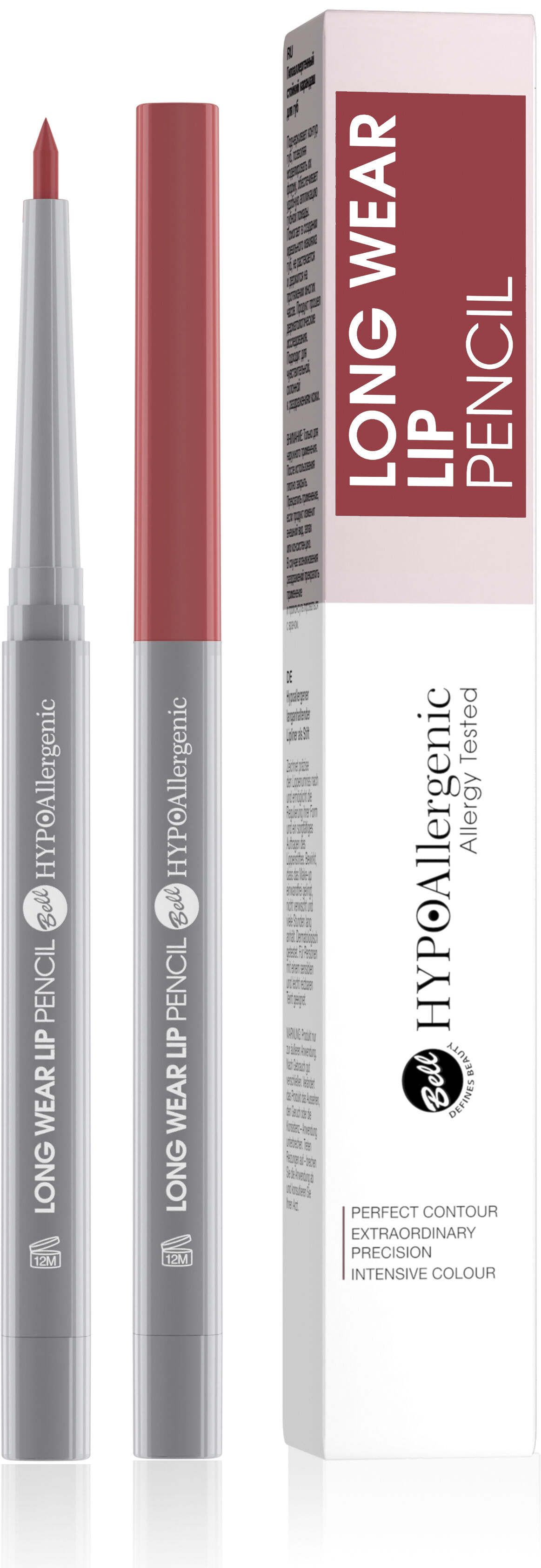 Классический красный карандаш для губ 04 Bell Hypoallergenic Longwear, 0,3 гр
