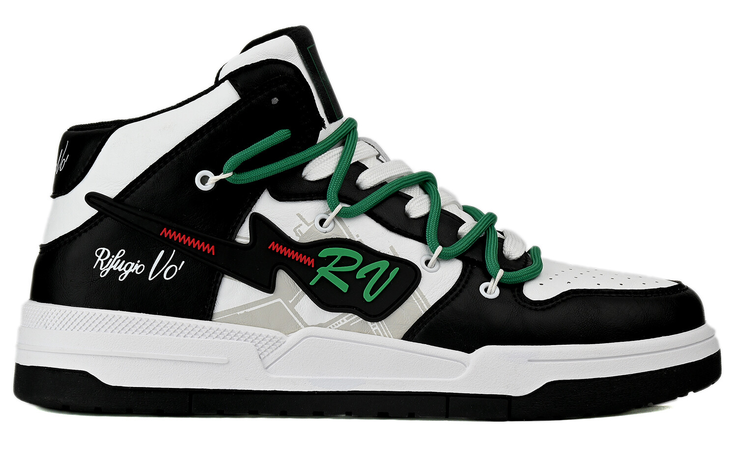 

Кроссовки RIFUGIO VO' Skateboarding Shoes Unisex Mid-top, черный/белый