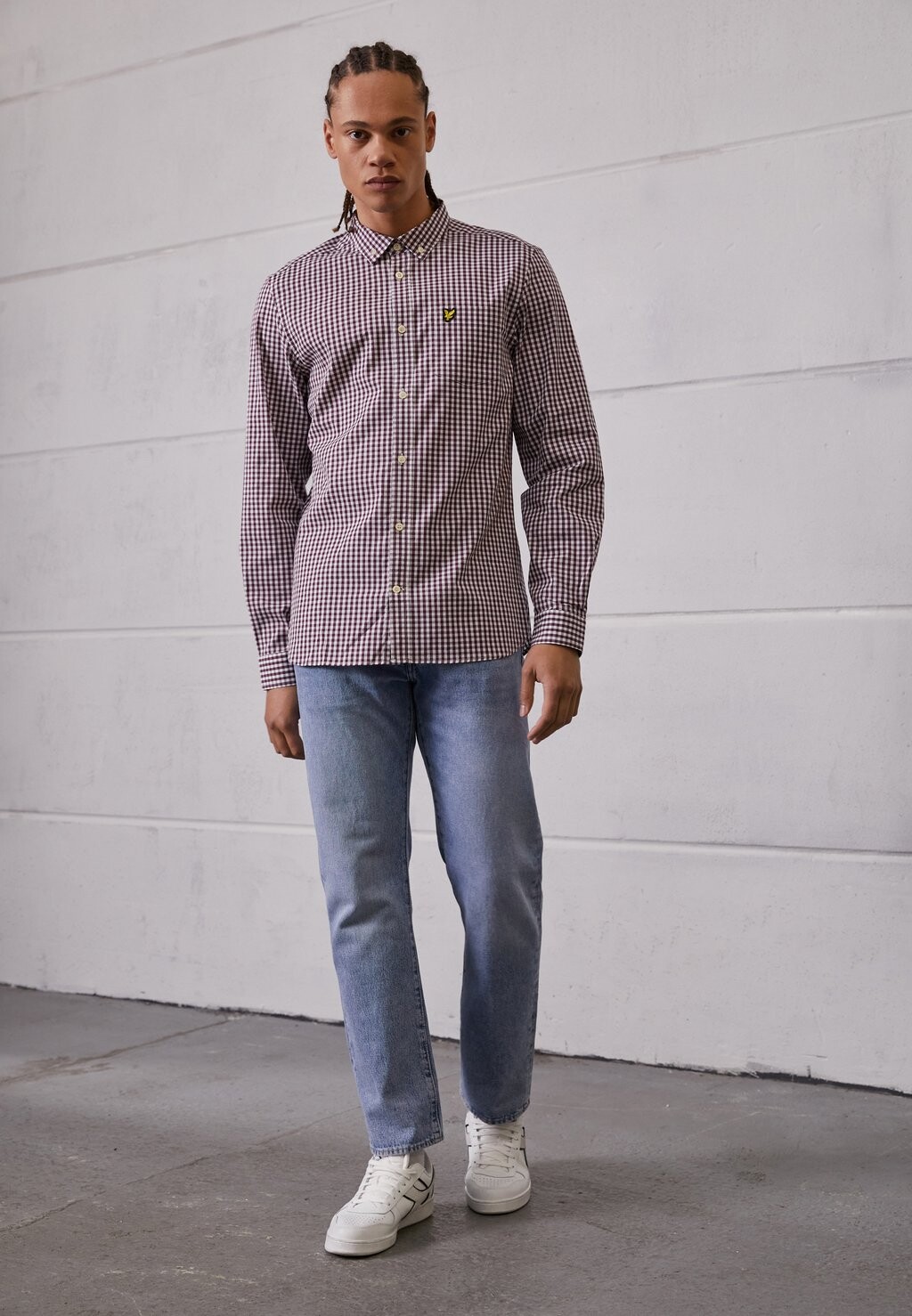

Рубашка GINGHAM Lyle & Scott, бордовый/белый