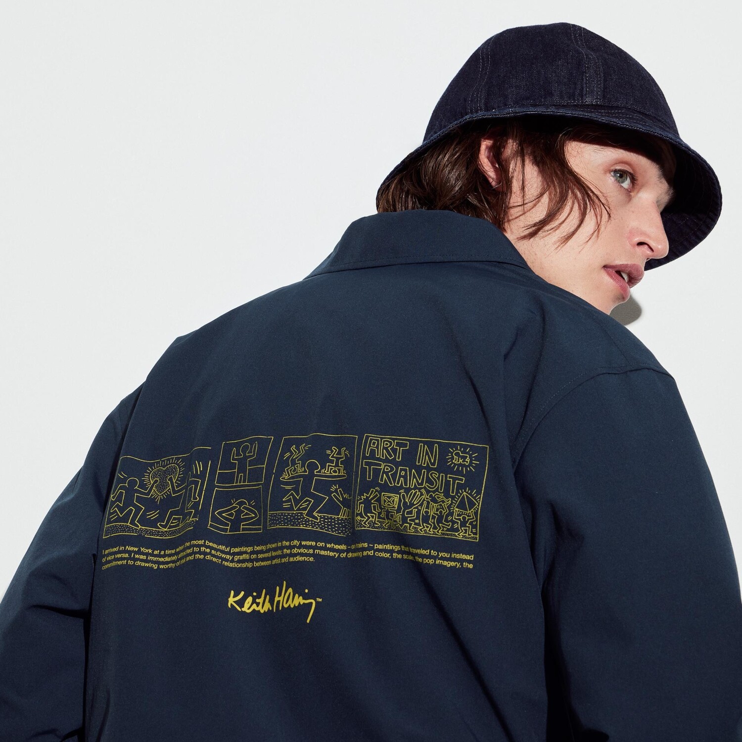 

Куртка UNIQLO Keith Haring Subway с рисунком, темно-синий