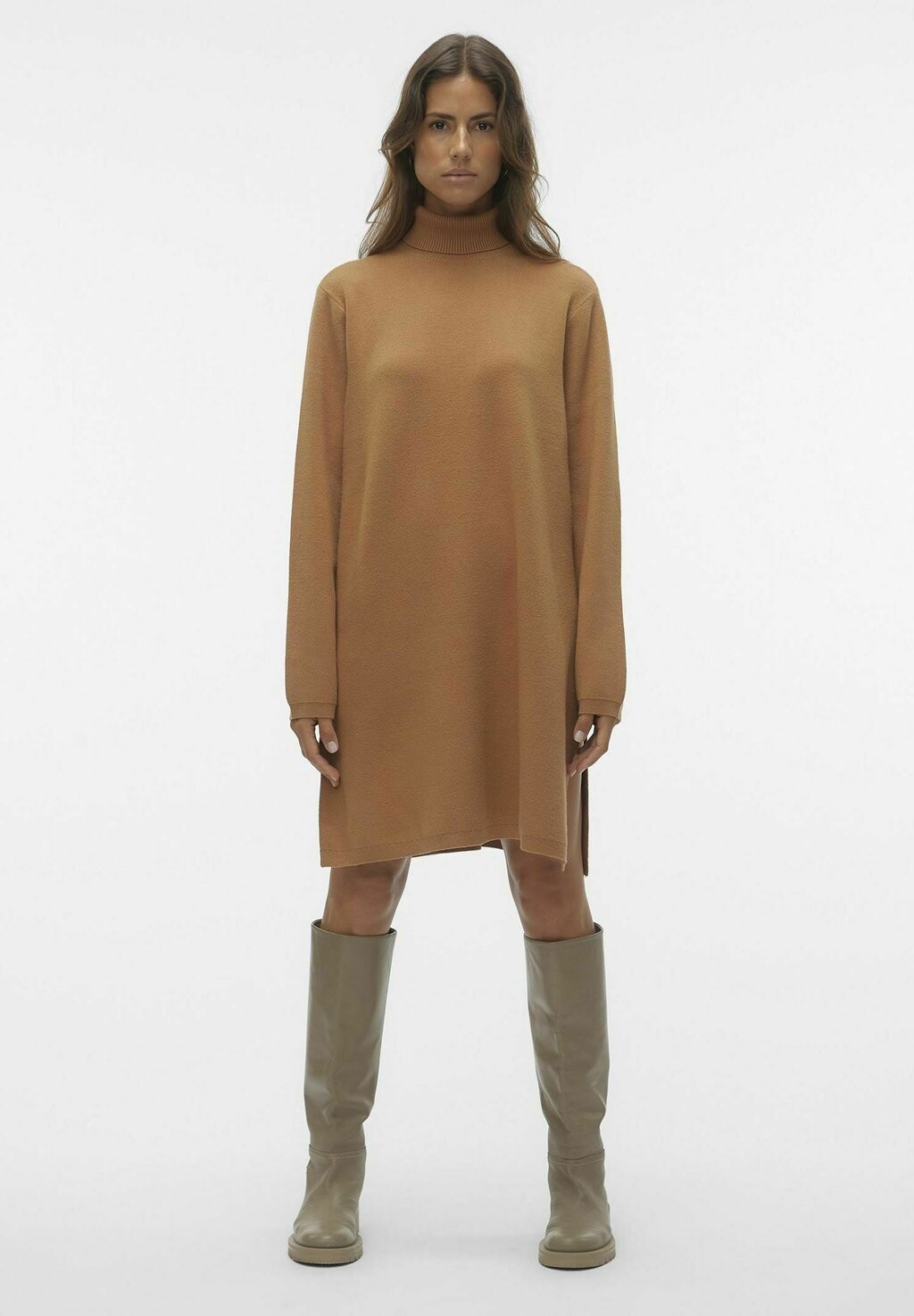 

Свитшот Vero Moda VMMATHILDE LS FLAT LONG, цвет tobacco brown