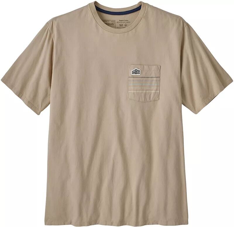

Мужская футболка Patagonia Line с логотипом Ridge Stripe из органического материала с карманами