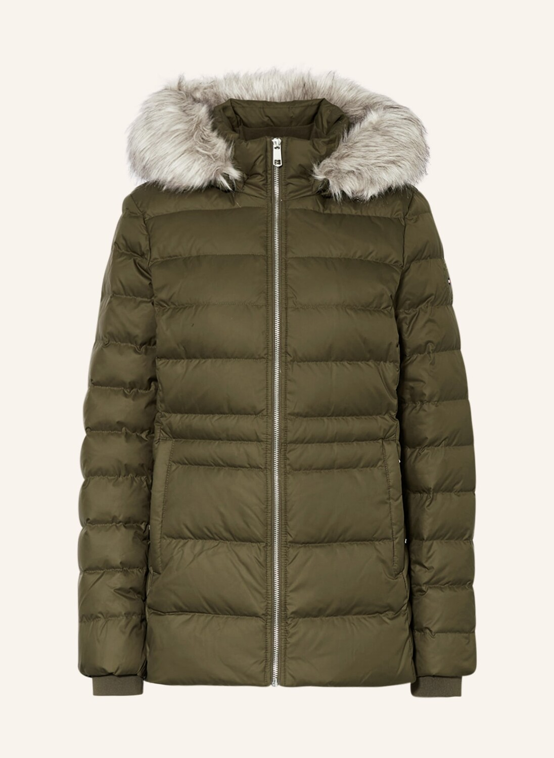 

Пуховик TOMMY HILFIGER TYRA mit abnehmbarer Kapuze, темно-зеленый