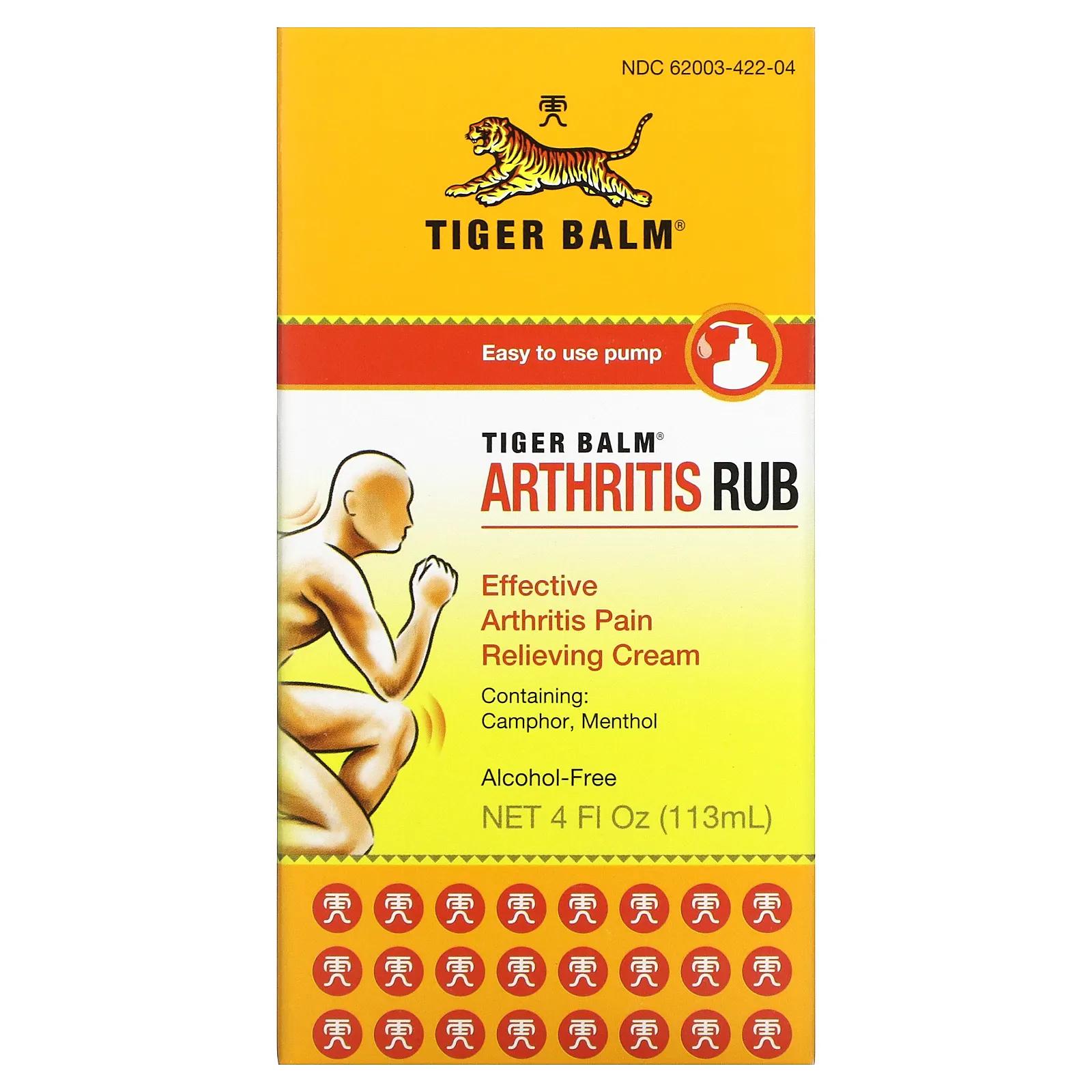 цена Tiger Balm Arthritis Rub без спирта 4 жидких унций (113 мл)