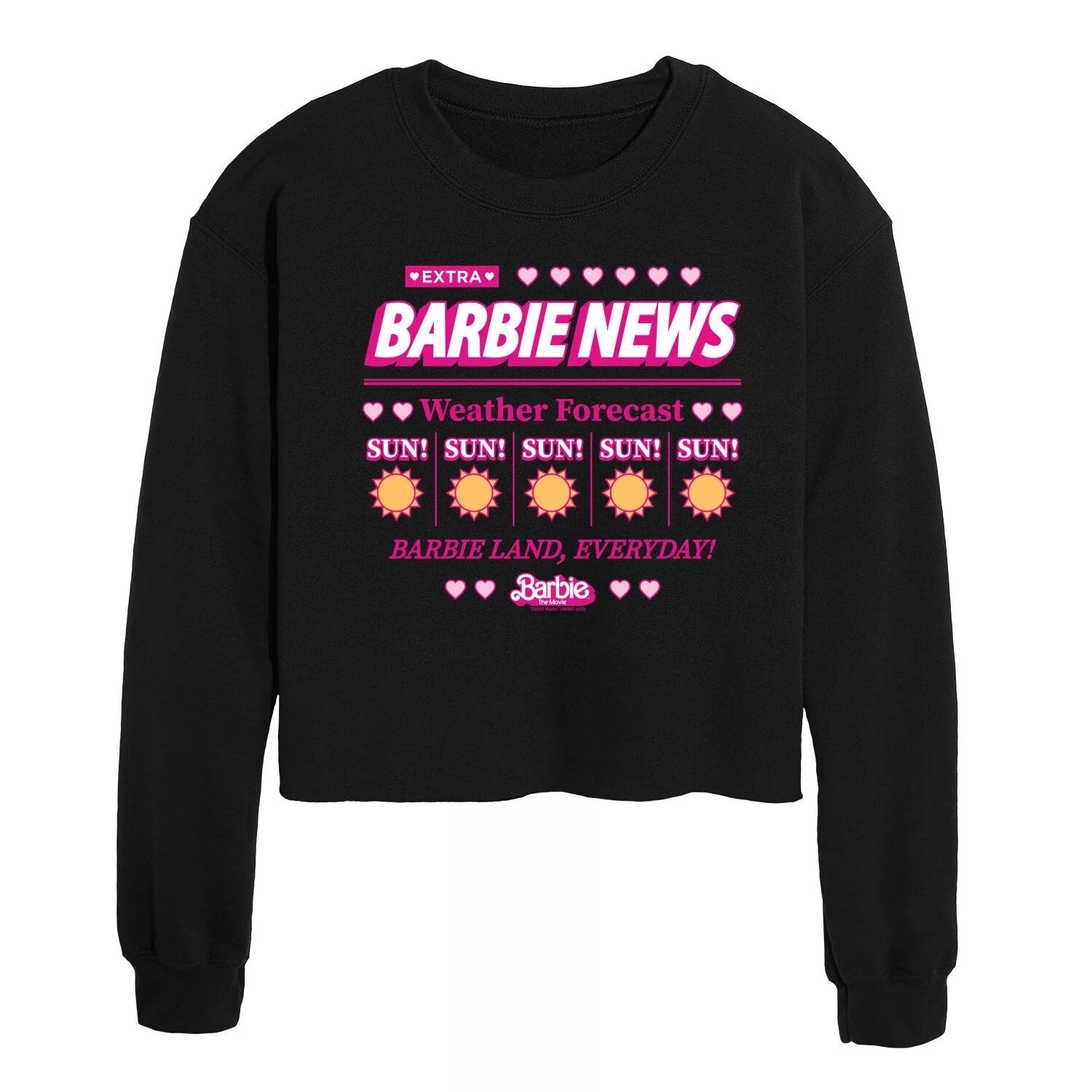 

Футболка с прогнозом погоды для подростков Barbie The Movie Licensed Character, черный