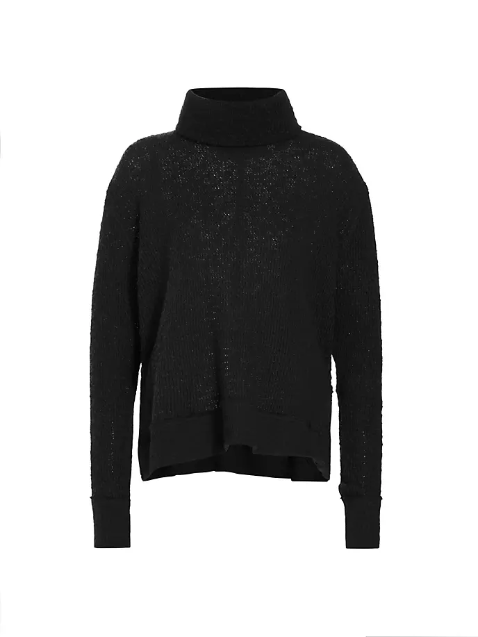 

Хлопковая вязаная водолазка Tommy Free People, черный
