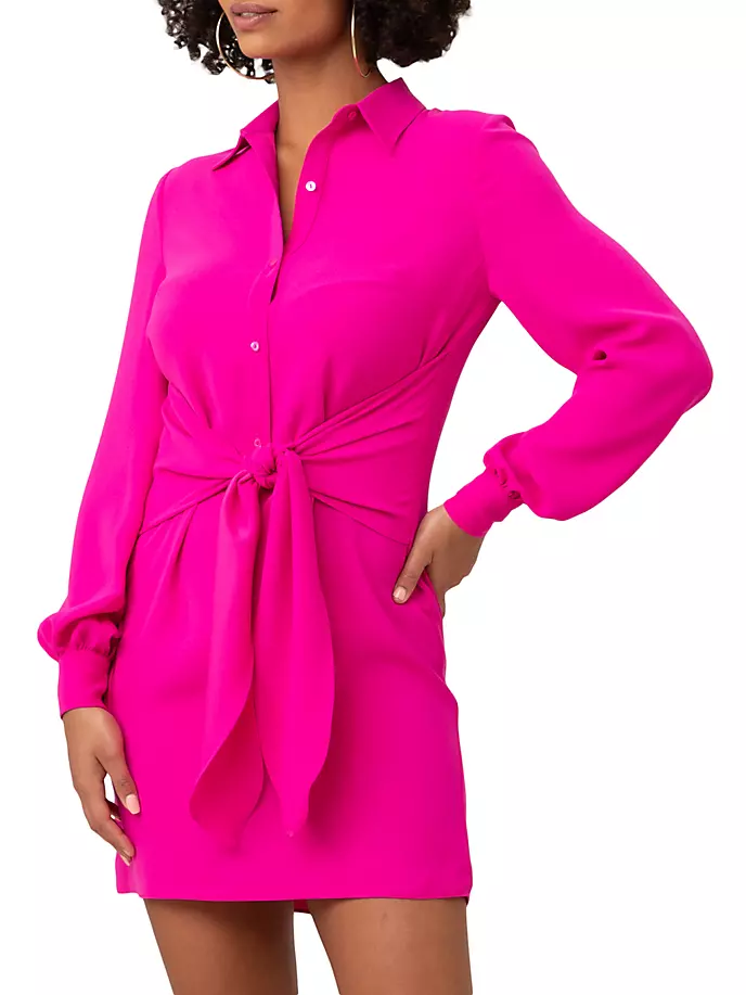 Мини-платье Danna с завязкой спереди Trina Turk, цвет trina pink