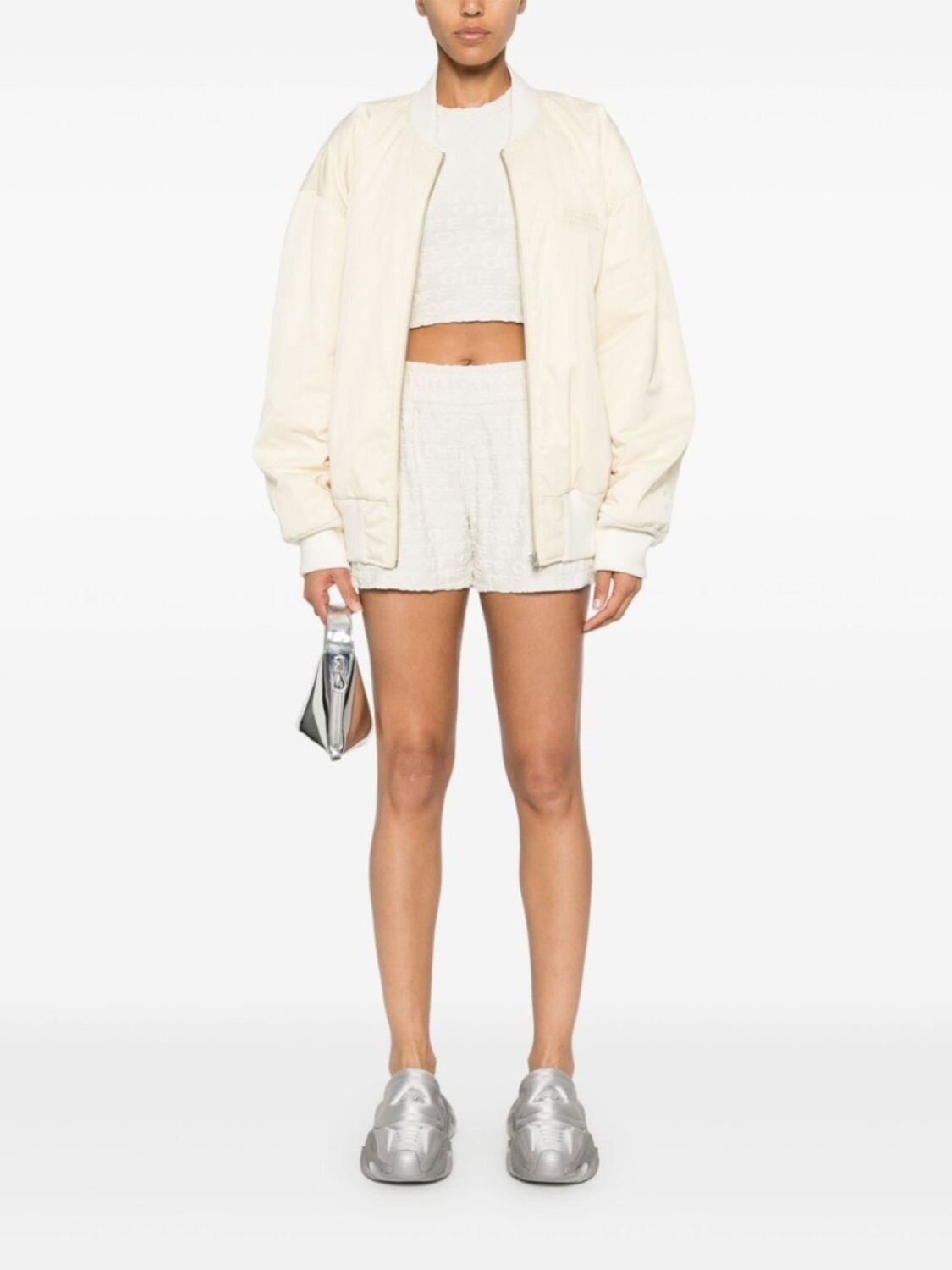 

Off-White укороченный топ Rowing, нейтральный цвет