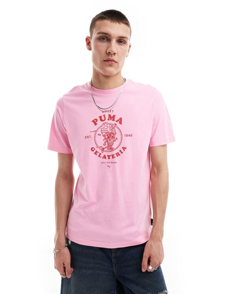 

PUMA – Gelato – Розовая футболка с рисунком