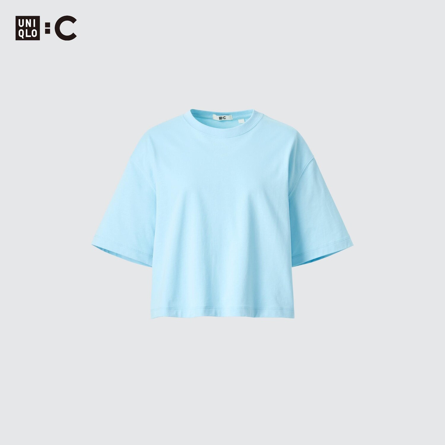 

Футболка оверсайз Uniqlo укороченная, синий
