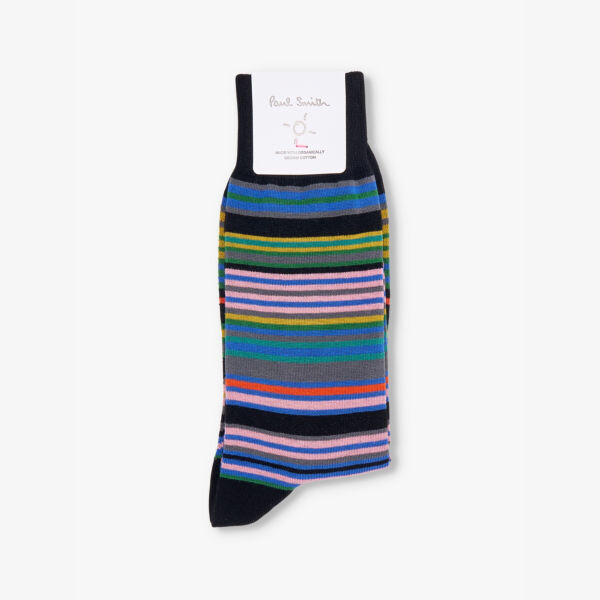 

Носки Hawkins в полоску из хлопковой смеси Paul Smith, черный