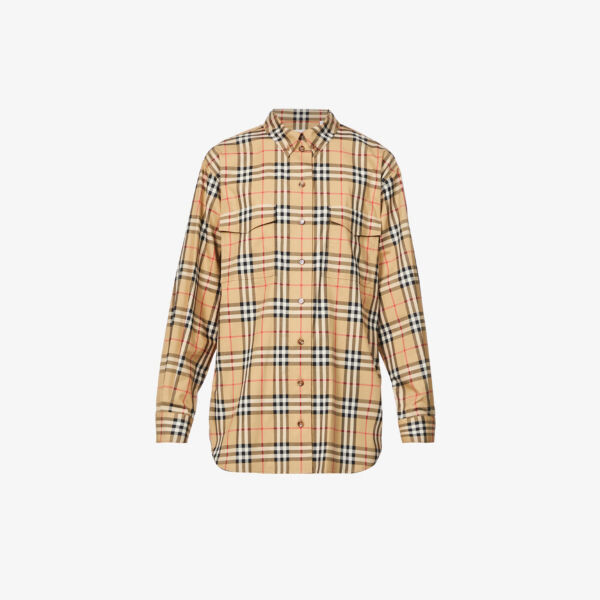 

Рубашка Turnstone из хлопкового поплина в клетку Burberry, бежевый
