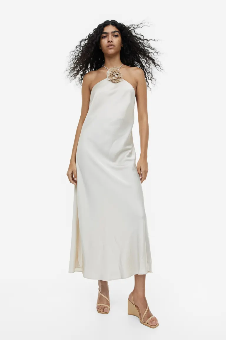 

Кожаные босоножки на узкой платформе H&M, бежевый
