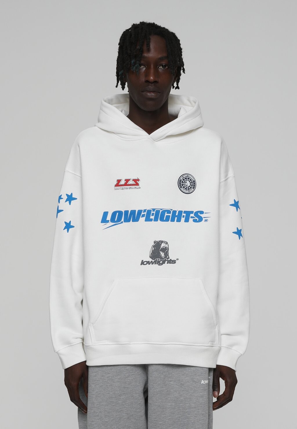 Толстовка LOW LIGHTS STUDIOS ARCTIC RACER HOODIE UNISEX, экрю