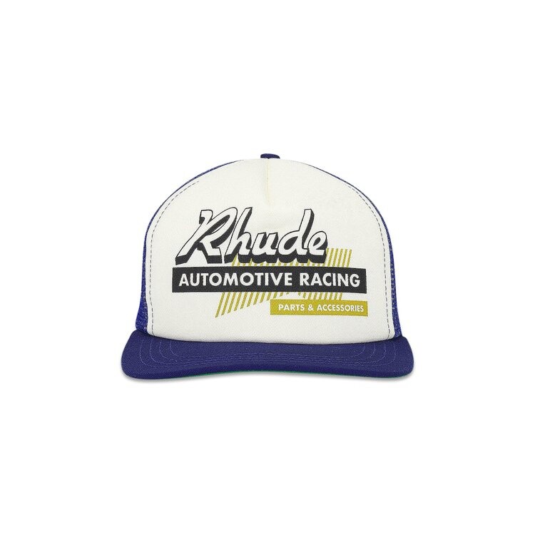 

Бейсболка Rhude Auto Racing Trucker Hat, цвет Navy/Ivory