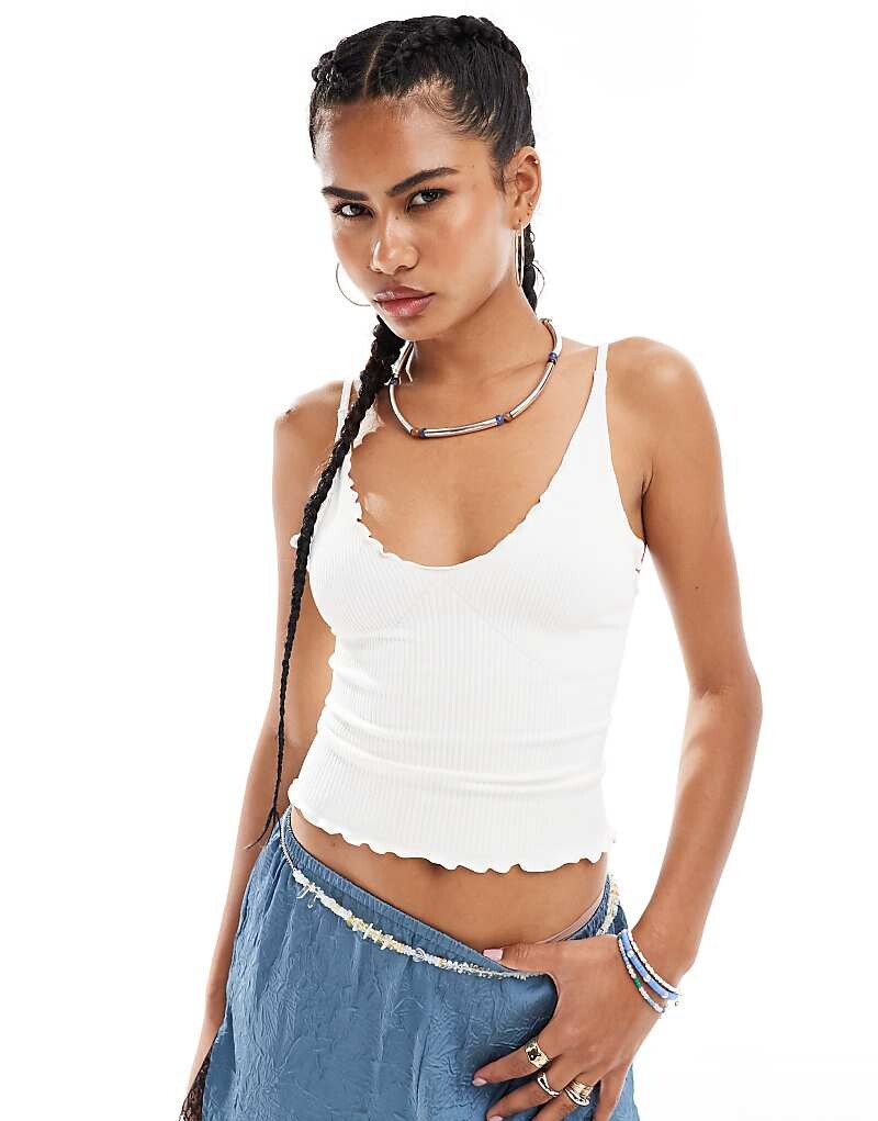 

Топ на бретелях цвета слоновой кости Free People