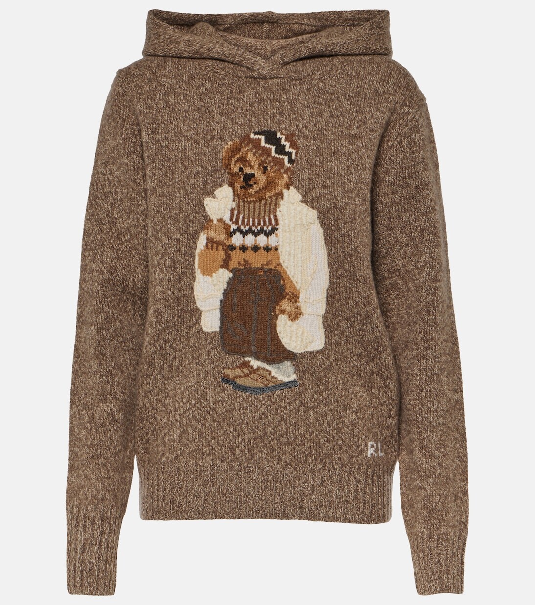 

Толстовка polo bear из шерсти и кашемира Polo Ralph Lauren, коричневый