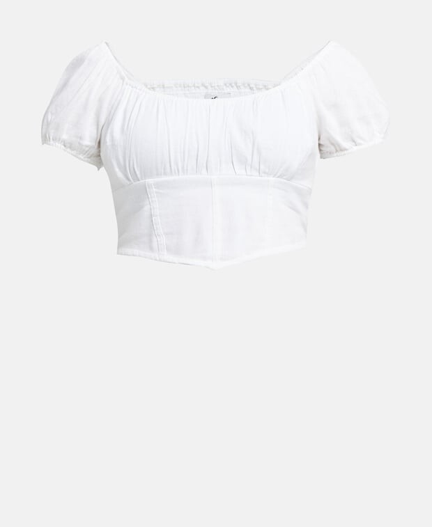 

Плиссированный топ Hollister, белый