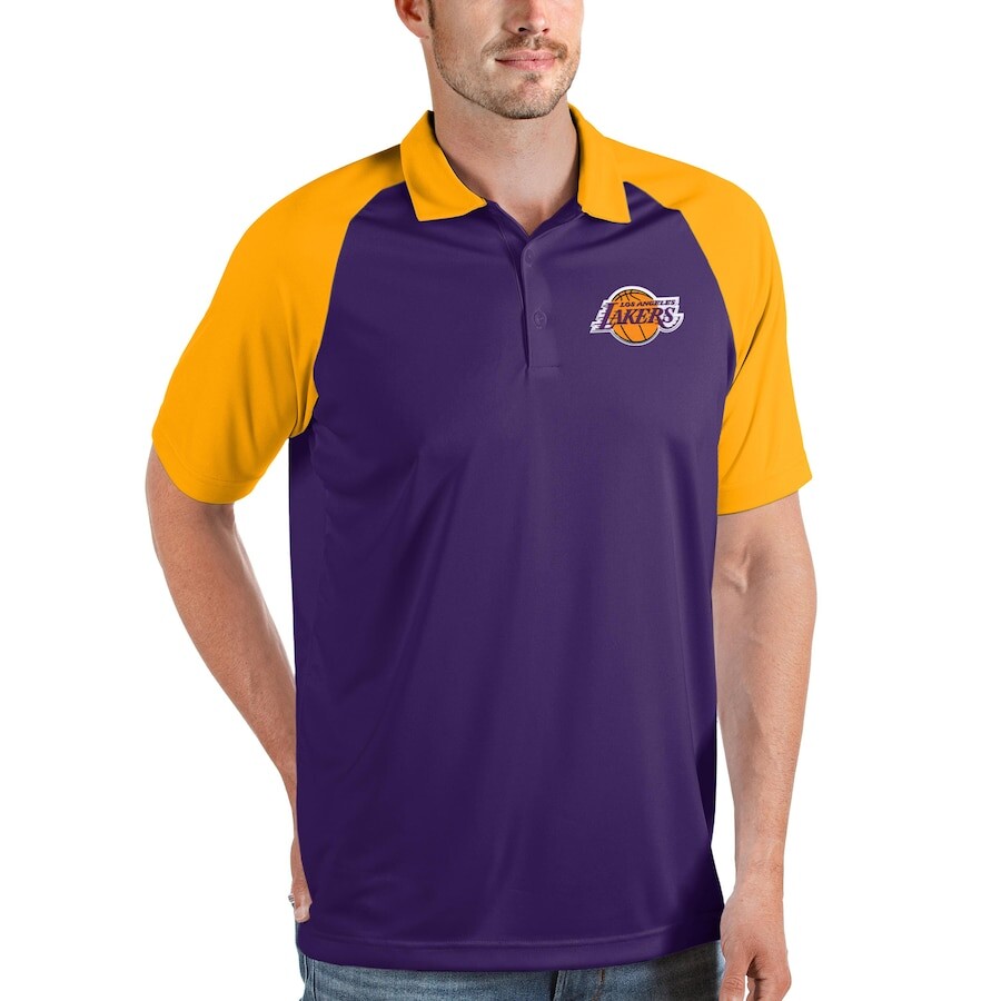 

Поло с коротким рукавом Antigua Los Angeles Lakers, фиолетовый