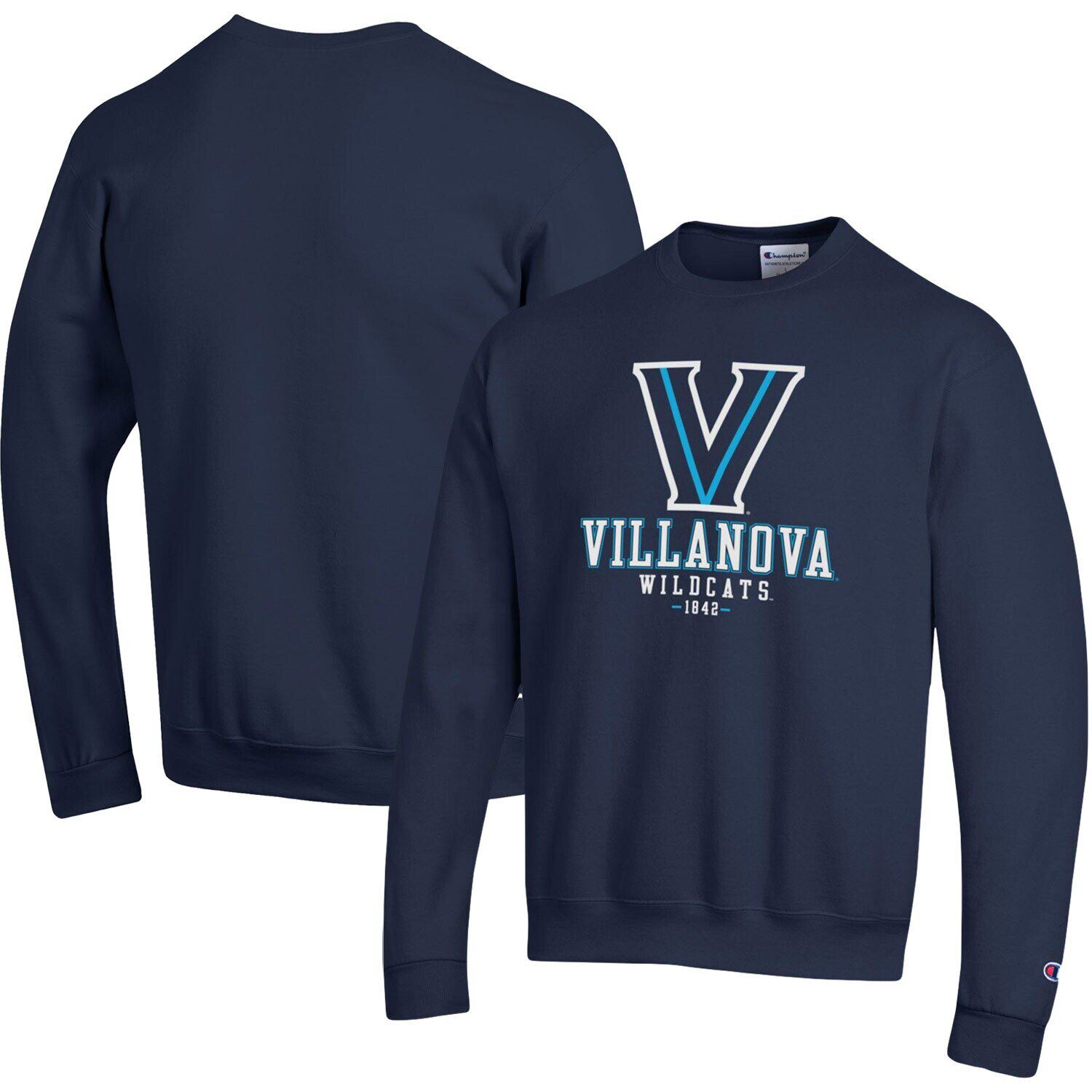 

Мужской темно-синий пуловер-толстовка Villanova Wildcats Team Stack Powerblend Champion