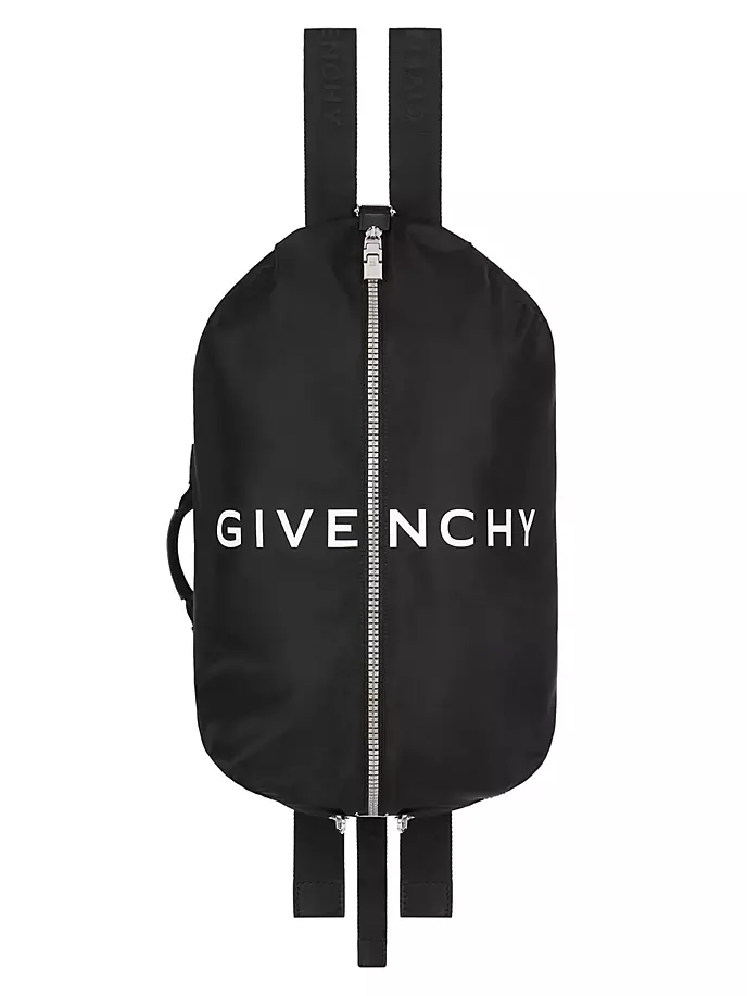 Нейлоновый рюкзак с G-молнией Givenchy, черный