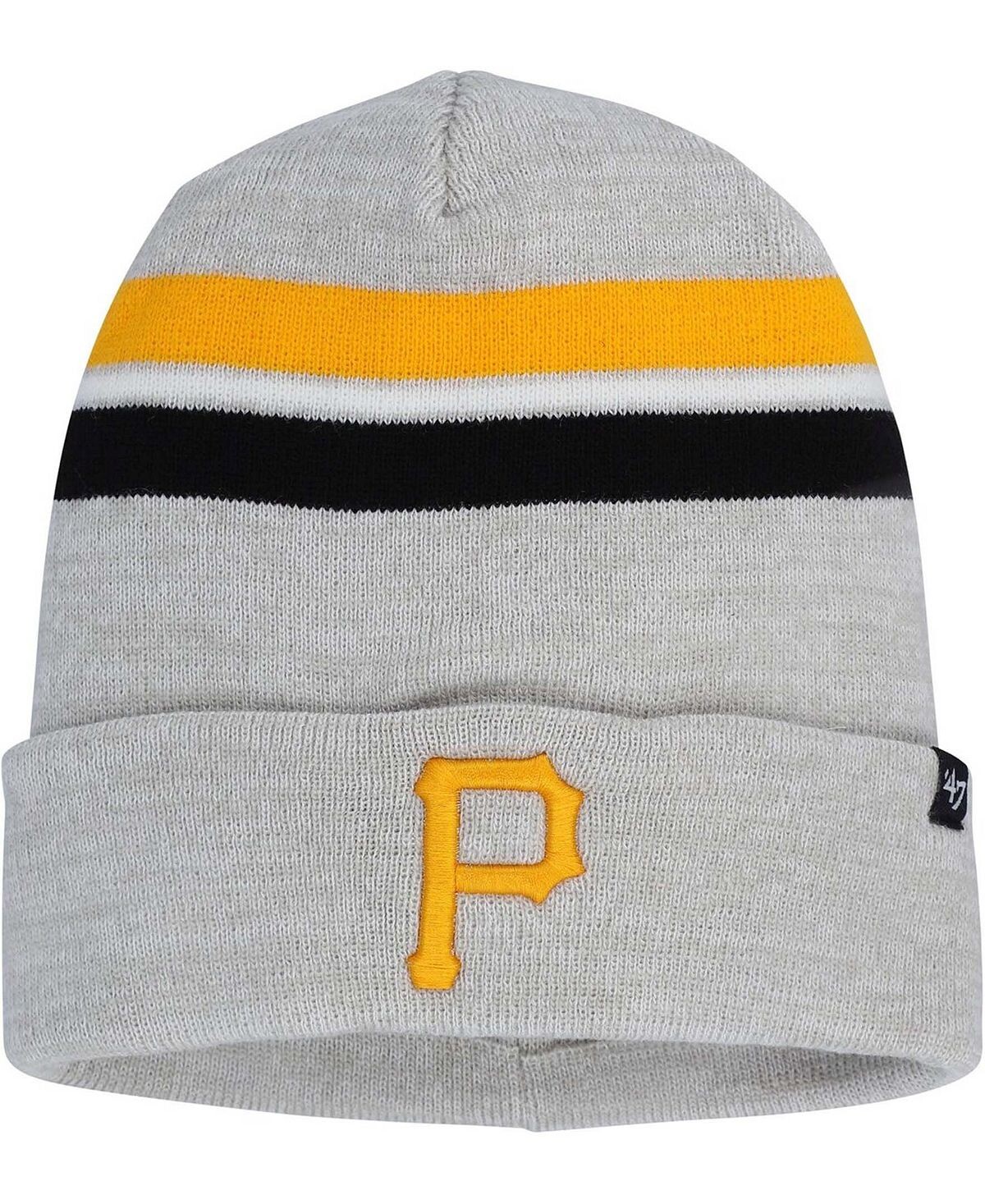 

Мужская серая вязаная шапка Pittsburgh Pirates Monhegan с манжетами '47 Brand